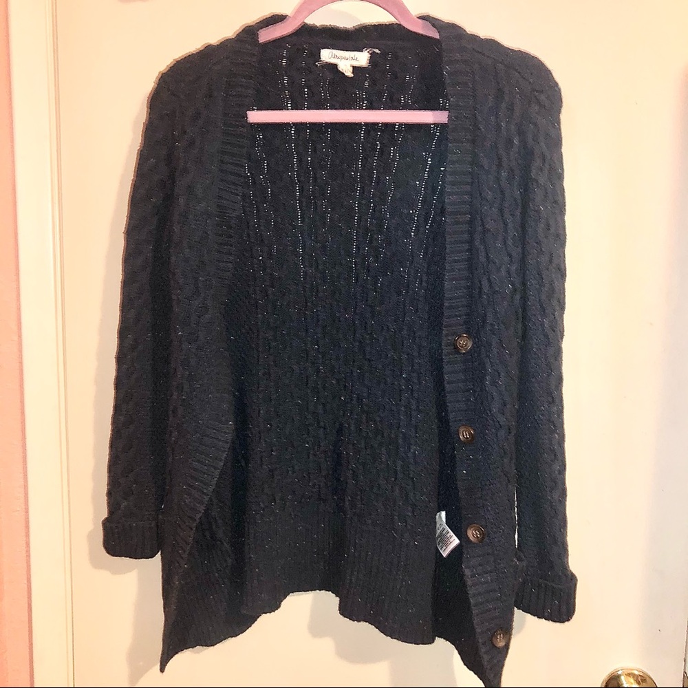Aeropostale Navy Knitted Cardigan